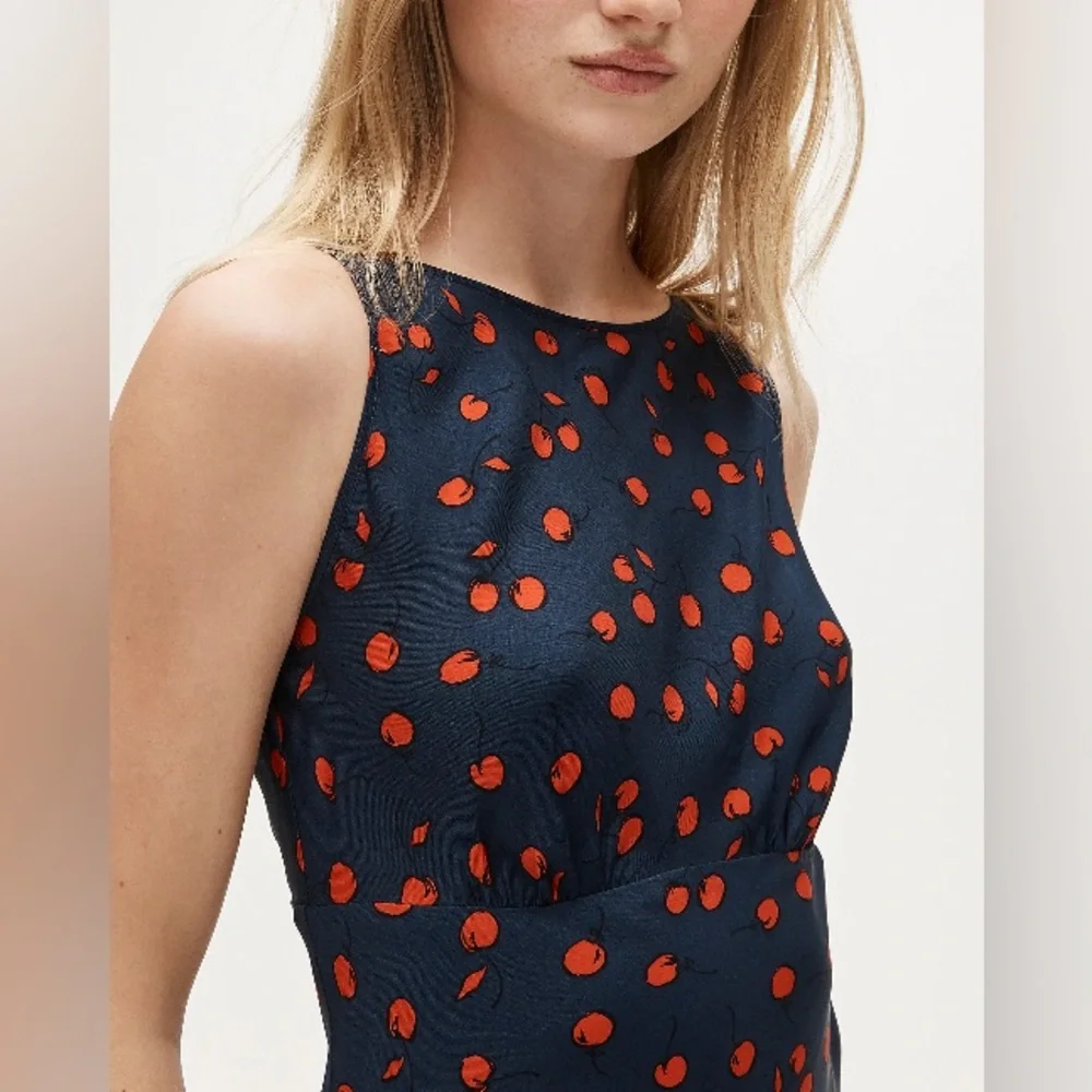 J.Crew Bias-cut slip dress in cherry print CS927